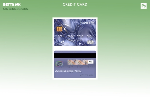 Шаблон за мастер картички во модерен стил на USA Truist Bank